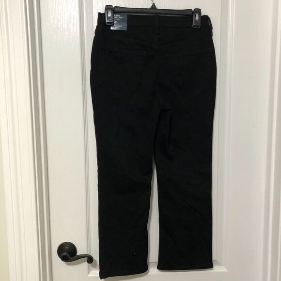 J.Crew Womens Jeans 26 Petites‎ Black Mid-Rise Flare Crop All-Day Stretch NWT - Picture 2 of 8